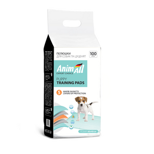 Пелюшки AnimAll Puppy Training Pads для собак та цуценят, 60&times;45 см, 100 штук