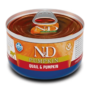 Вологий корм Farmina N&D Grain Free Pumpkin Quail Adult для котів, беззерновий з гарбузом та перепелом, 70 г