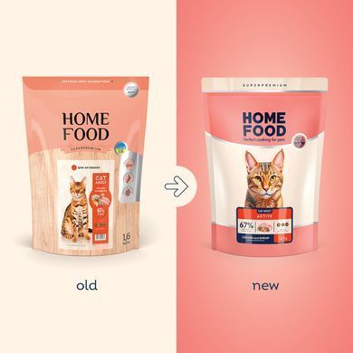 Сухий корм для активних дорослих котів Курочка та креветка For active, 1.6 кг