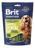Ласощі для cобак середніх порід Brit Premium Dental Snacks M з колагеном і спіруліною 180 г