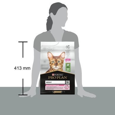 Сухий корм PRO PLAN Adult 1+ Delicate Digestion для дорослих котів з чутливим травленням та вибагливих до їжі, з ягням, 3 кг