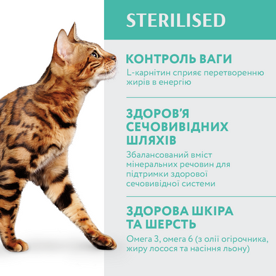 Сухий корм Optimeal для стерилізованих кішок та кастрованих котів - індичка та овес 700 г
