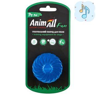 Іграшка AnimAll АnimАll Fun м'яч хвиля з пищалкою для собак, 65 мм, синій
