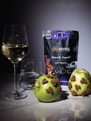 Ласощі для собак М'які ласощі Savory для зміцнення імунітету собак, качка та шипшина, 200 г
