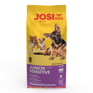 Сухий корм для цуценят та юніорів турбота про травлення JosiDog Junior Sensitive курка рис 15 кг