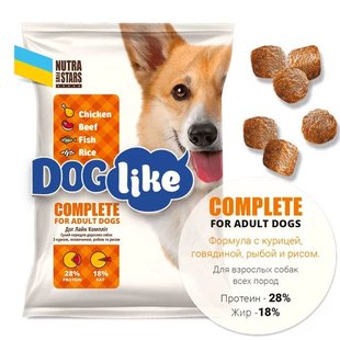 Сухий корм для дорослих собак Дог Лайк Компліт 10 кг
