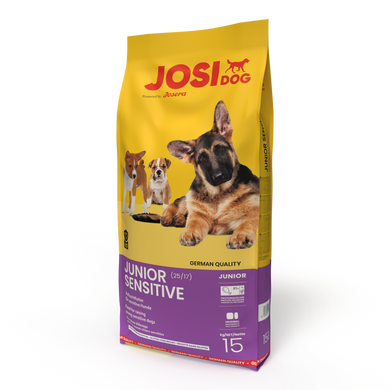 Сухий корм для цуценят та юніорів турбота про травлення JosiDog Junior Sensitive курка рис 15 кг