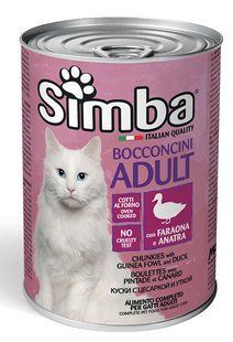 Вологий корм для котів SIMBA Cat Wet цесарка з качкою 415 г