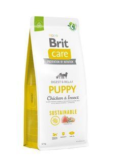 Сухий корм Brit Care Dog Sustainable Puppy для цуценят, з куркою та комахами, 12 кг