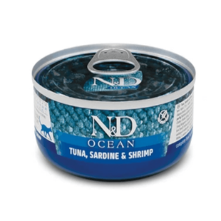 Вологий корм Farmina N&D Grain Free Ocean Tuna, Sardine&Shrimp для котів, беззерновий, тунець, сардина, креветка 70 г