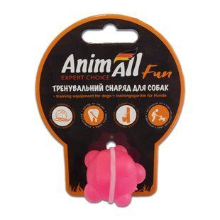 Іграшка AnimAll Fun куля молекула для собак малих порід та котів, коралова, 3 см