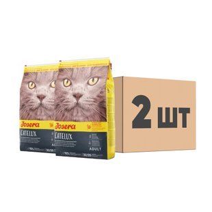 Сухий гіпоалергенний корм для дорослих котів Josera Catelux качка, картопля, кукурудза 10 кг x2