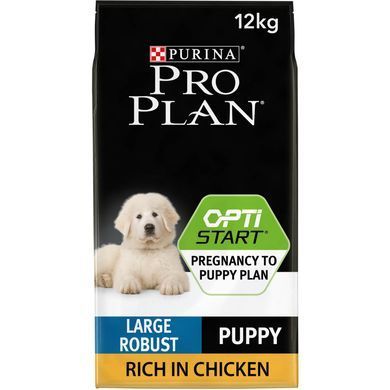 Сухий корм PRO PLAN Large Robust Puppy Healthy Start для цуценят великих порід масивної статури до 2 років, з куркою, 12 кг