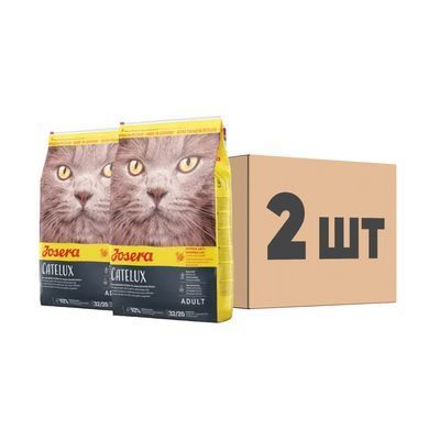 Сухий гіпоалергенний корм для дорослих котів Josera Catelux качка, картопля, кукурудза 10 кг x2
