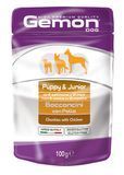 Вологий корм для собак GEMON Dog Wet Puppy & Junior шматочки з куркою 100 г