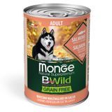 Вологий корм для собак Monge Dog Wet Bwild Adult лосось, гарбуз та цукіні 400 г
