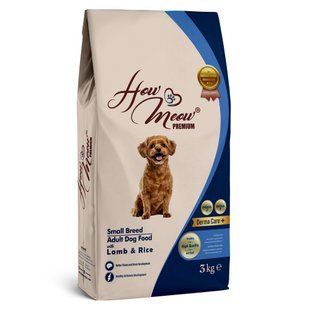 Сухий корм для собак How Meow Dog Adult Mini повнораціонний корм для дорослих собак з ягням та рисом 3 кг