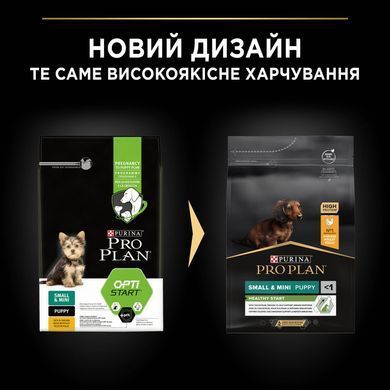 Сухий корм PRO PLAN Small & Mini Puppy Healthy Start для цуценят дрібних порід до року, з куркою, 3 кг