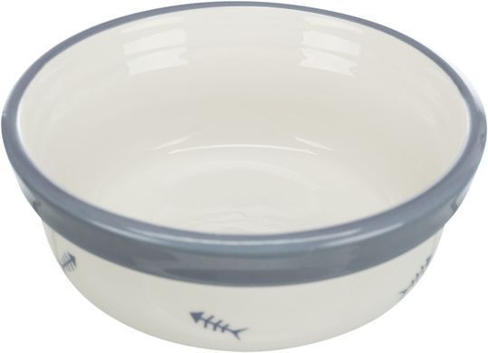 Миска Trixie Eat on Feet для котів, подвійна на металевій підставці, керамічна, 12 см, 2х300 мл