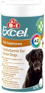Вітаміни 8in1 Excel Multi Vitamin Senior для собак похилого віку, мультивітамін, 70 шт