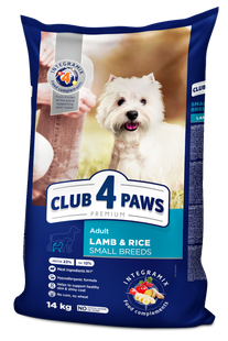 Сухий корм для собак Club 4 Paws Premium ягня рис малі породи 14 кг