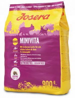 Сухий корм для малих собак похилого віку Josera MiniVita лосось картопля 900 г