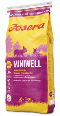 Сухий корм для дорослих собак малих порід вибагливим до смаку до Josera Miniwell курка рис 15 кг