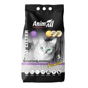 Наповнювач для туалету Бентонітовий наповнювач AnimAll Premium Lavender з ароматом лаванди, для котів, 5 л