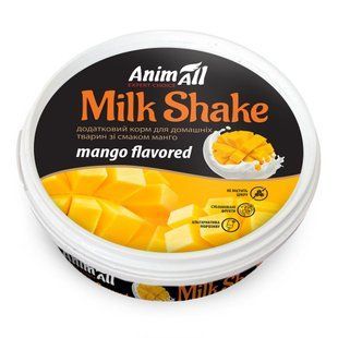 Ласощі для собак Додатковий корм AnimAll MilkShake для котів та собак зі смаком манго, 30 г