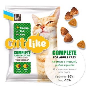 Сухий корм для дорослих котів Кет Лайк Компліт, 10 кг