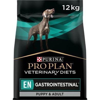 Лікувальні дієти для собак Сухий дієтичний корм PRO PLAN VETERINARY DIETS EN Gastrointestinal для дорослих собак та цуценят для усунення розладів травлення, 12 кг