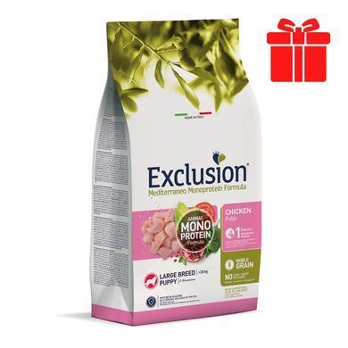 Сухий корм Exclusion Noble Grain Puppy Chicken Large Breed для цуценят великих порід з куркою 12 кг