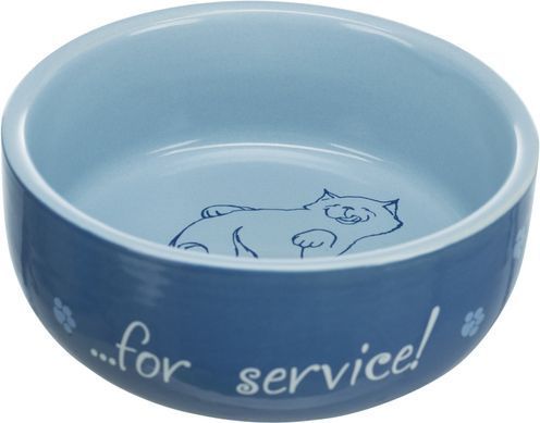 Миска Trixie Thanks for Service для котів, керамічна, 11 см, 300 мл