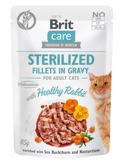 Brit Care Cat Rabbit Fillets In Gravy pouch 85г арт.100526/0488