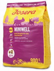 Сухий корм для дорослих собак малих порід вибагливим до смаку до Josera Miniwell курка рис 900 г