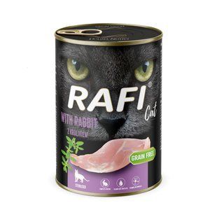 Вологий корм для стерилізованих котів Dolina Noteci Rafi cat з кролик, 400 г