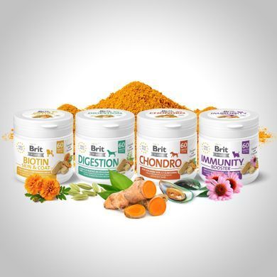 Вітаміни для собак Brit Vitamins Biotin Skin & Coat Care для шкіри та шерсті 60 таблеток