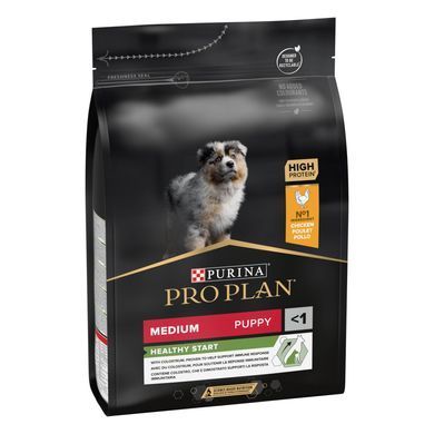 Сухий корм PRO PLAN Medium Puppy Healthy Start для цуценят середніх порід до року, з куркою, 3 кг