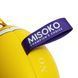 Іграшка MISOKO&CO для собак, м'яч надувний, у формі м'яча для регбі, фіолетовий з жовтим, 41 см