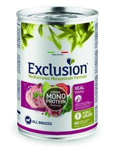 Вологий корм для дорослих собак усіх порід Exclusion Noble Grain Adult Veal для собак всіх порід з телятиною 400 г
