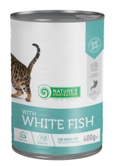Вологий корм для дорослих котів з білою рибою Nature's Protection with White Fish 400 г