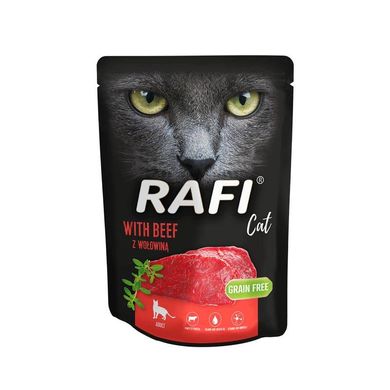 Вологий корм для дорослих котів Dolina Noteci RAFI cat з яловичиною, 300 г