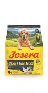 Сухий корм для собак Josera Chicken & Sweet Potato Adult All Sizes (Nature Energetic) БЕЗЗЕРНОВИХ 900 г
