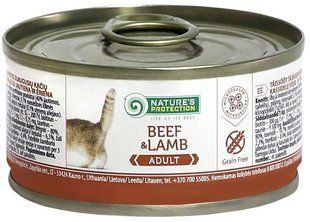 Вологий корм для котів Nature's Protection Adult Beef & Lamb 100 г