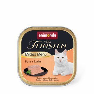 Вологий корм Animonda Vom Feinsten для дорослих котів, з індичкою та лосось, 100 г