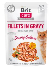 Brit Care Cat Salmon Fillets In Gravy pouch 85г арт.100530/0525