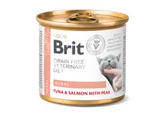 Brit VetDiets Cat Renal Tuna & Salmon with Peas 200г арт.100714