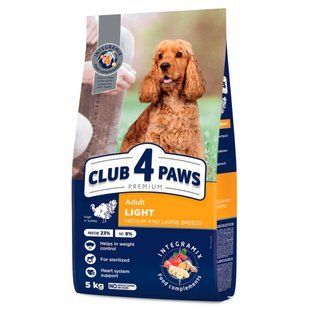 Сухий корм для собак Club 4 Paws Premium контроль ваги середні та великі породи 5 кг