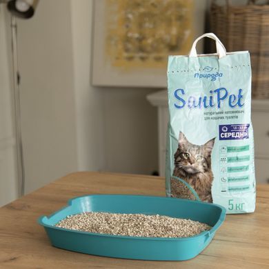 Наповнювач SD SaniPet для котячого туалету Природа Sani Pet бентонітовий, середня гранула, 5 кг