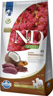 Сухий корм для собак Farmina Фарміна дог сухий N&D QUINOA DOG SKIN & COAT, VENISON & COCONUT ADULT MEDIUM & MAXI з олениною та кокосом7 kg 41982